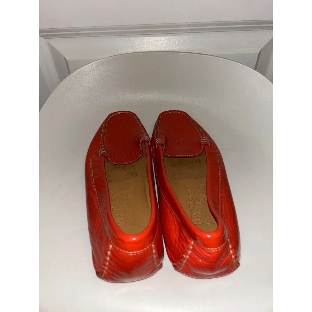 Salvatore Ferragamo Women’s Patent Leather Loafers size 8 Made in Italy